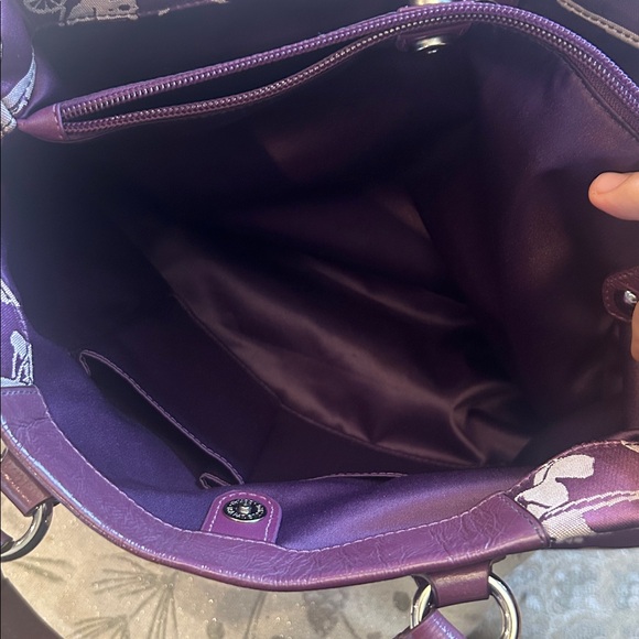 Coach ‘Ashley’ Horse & Carriage Satchel in purple - Picture 7 of 9